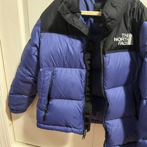 The North Face Kids Black and Blue Puffer Jacket